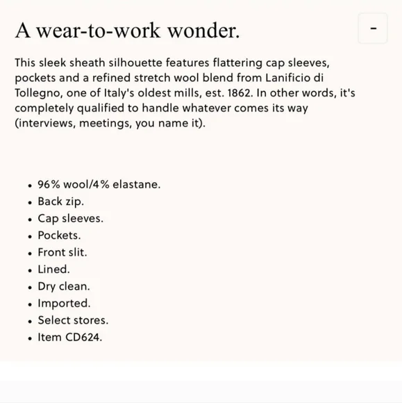 NWT J.Crew Petite new Resume dress in Italian wool blend P6 navy - Picture 3 of 10